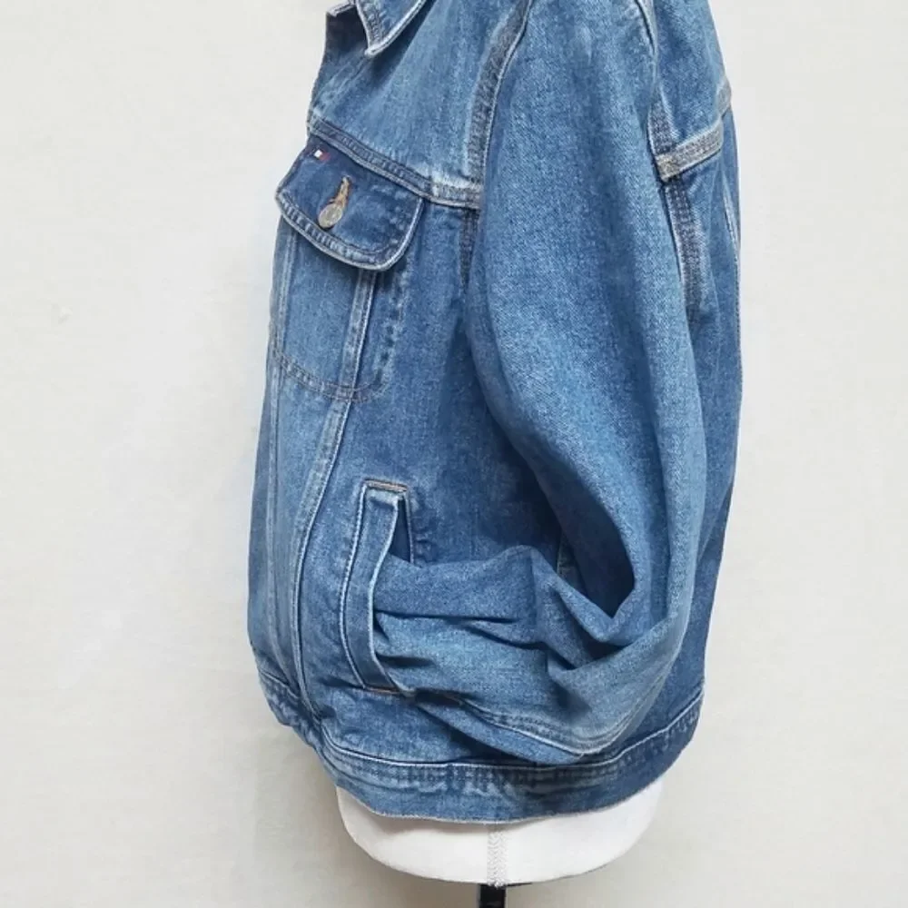 VINTAGE Y2K Tommy Hilfiger Goose Denim Jacket XL